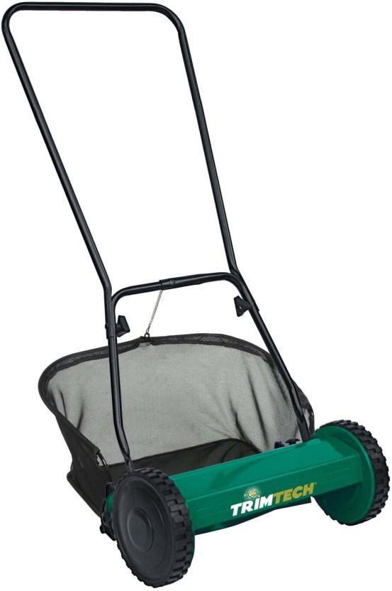 Trimtech Push Battery & AC Adapter Rotary Push Lawn Mower (Green)