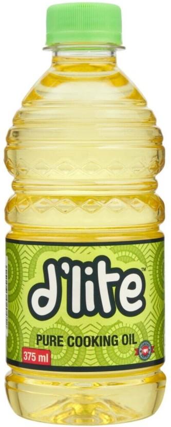 D'Lite Pure Cooking Vegetable Oil Plastic Bottle (375 ml)
