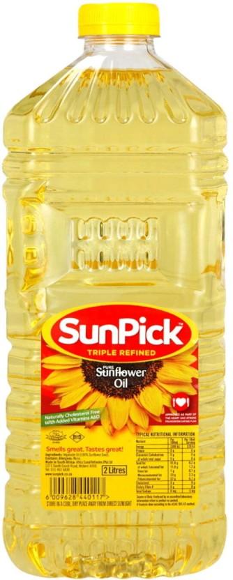 Sunpick Cooking Sunflower Oil Plastic Bottle (12 x 2 L)
