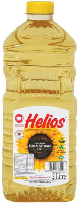 Helios Triple Refined Pure Sunflower Oil Plastic Bottle (2 L)