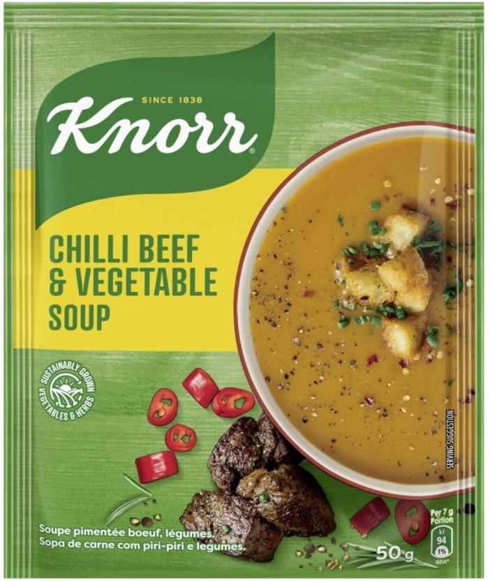 Knorr Chilli Beef & Vegetable Soup (Pack of 10, 50 g)