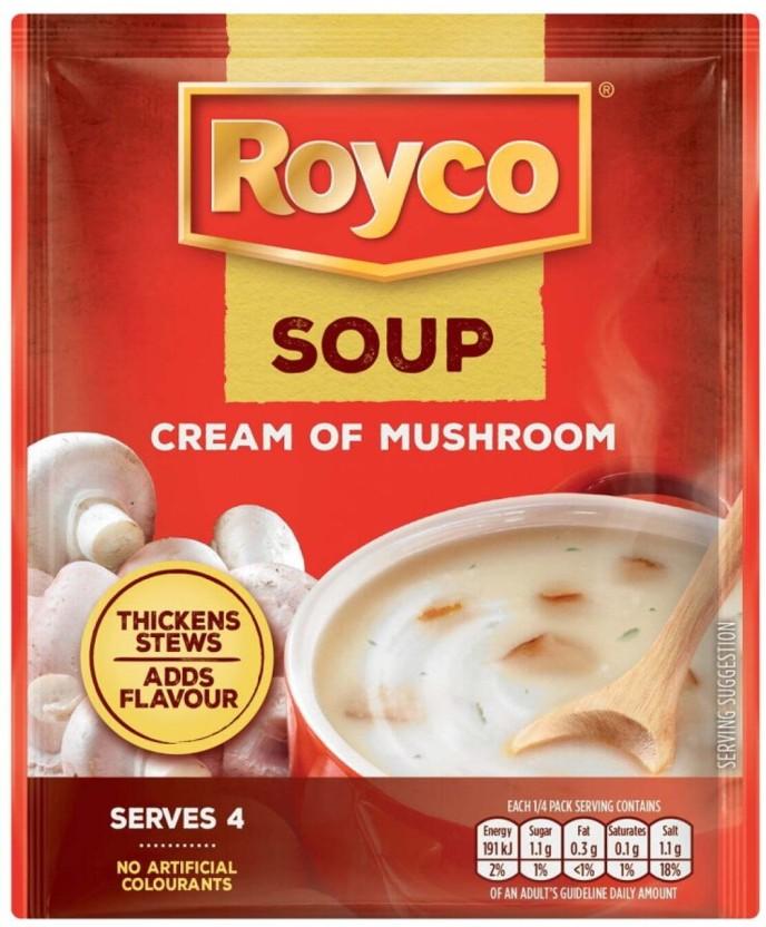 Royco Cream of Mushroom Soup (Pack of 10, 50 g)