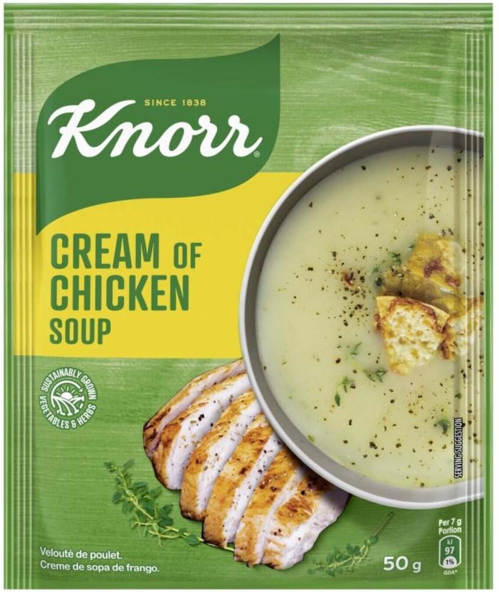 Knorr Cream of Chicken Soup (Pack of 60, 50 g)