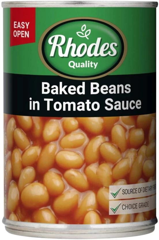 Rhodes Baked Beans in Tomato Sauce Beans (410 g, Pack of 6)