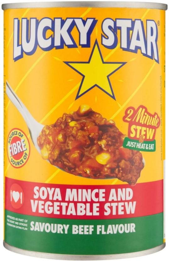 Lucky Star Savoury Beef Flavour Soya Mince and Vegetable Stew Soup & Stock (400 g)