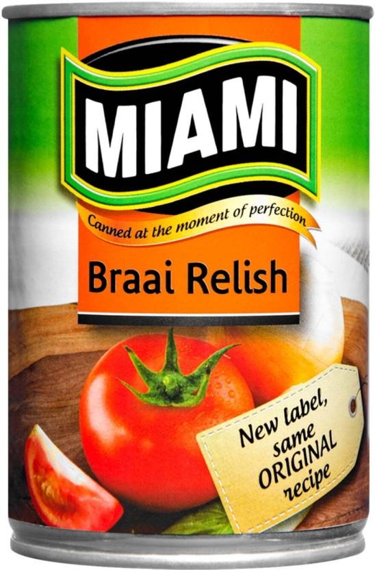 Miami Braai Relish Vegetables (410 g, Pack of 12)