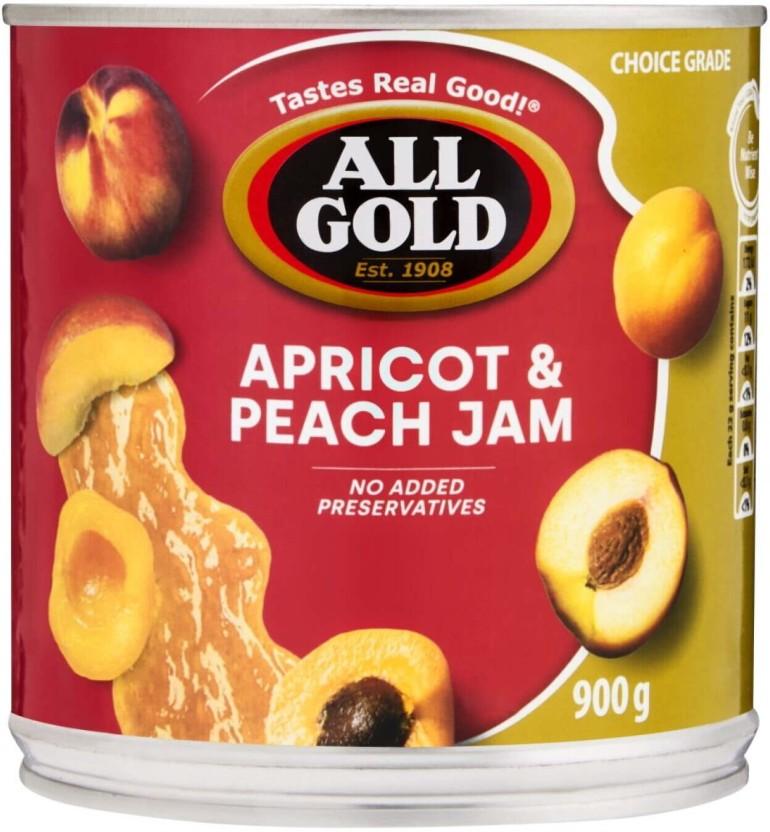 All Gold Apricot And Peach Jam 900 g