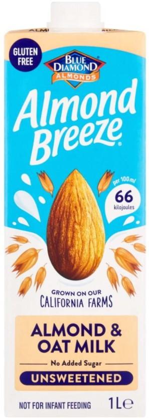 Almond Breeze Alternative Milk - Unsweetened Almond and Oat, Almond and Oat Milk Flavour (1 L)