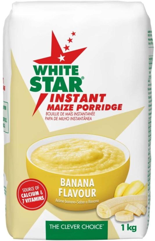 White Star Instant Maize Banana Flavour Pouch (1 kg)