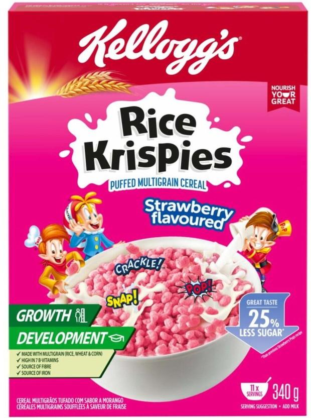 Kellogg's Rice Krispies Puffed Multigrain Cereal Strawberry Box (340 g)