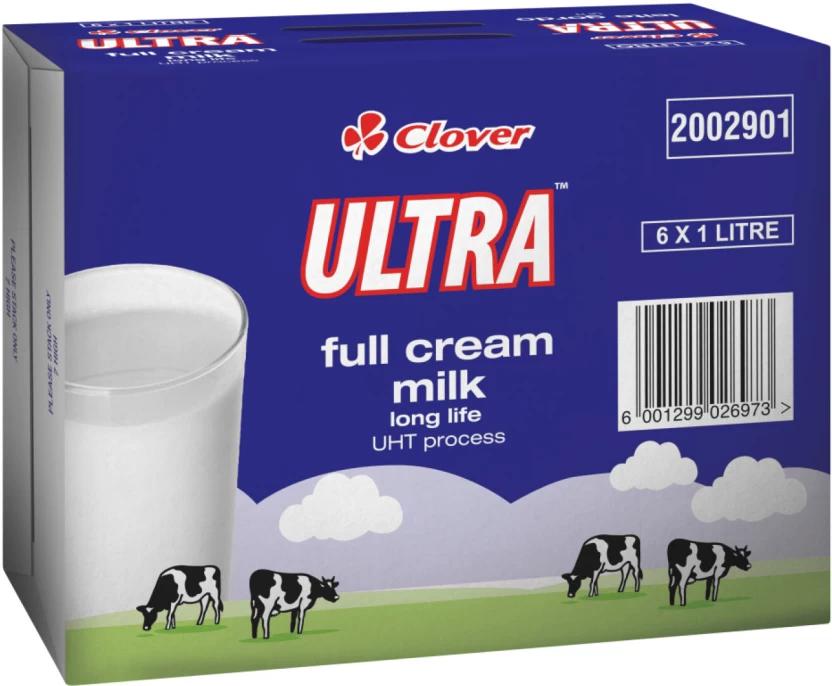 Clover Ultra Uht Full Cream Milk (6 x 1 L)