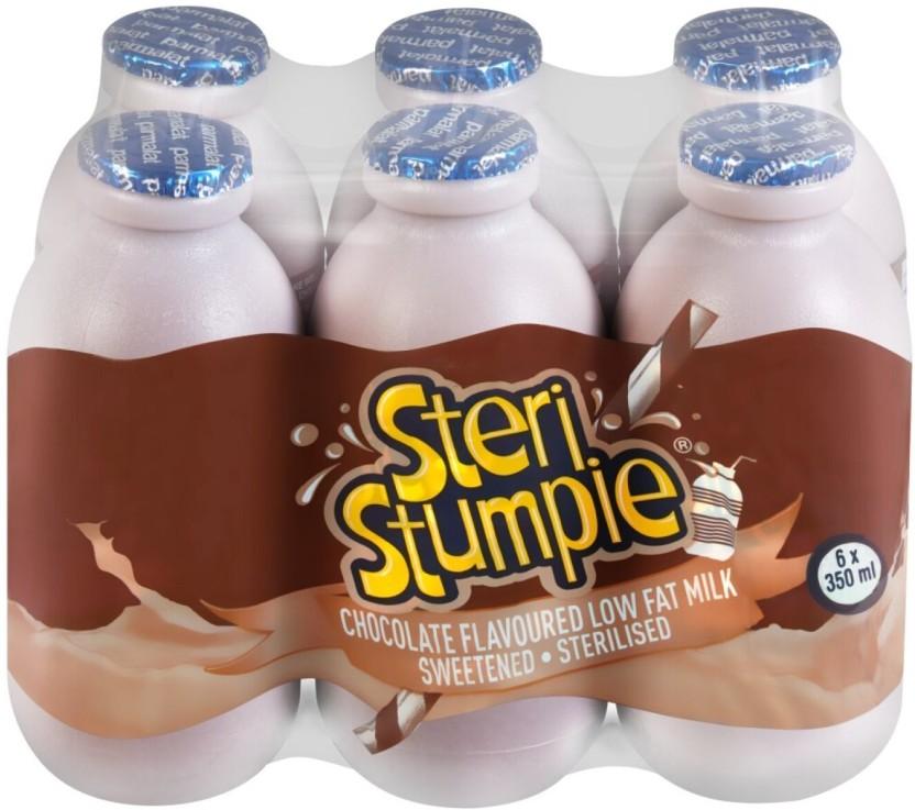 Steri Stumpie Flavoured Low Fat Milk, Chocolate Flavour (6 x 350 ml)