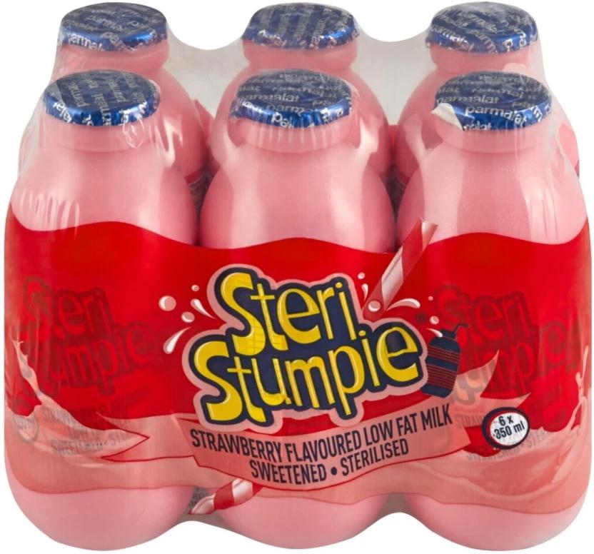 Steri Stumpie Flavoured Low Fat Milk, Strawberry Flavour (6 x 350 ml)