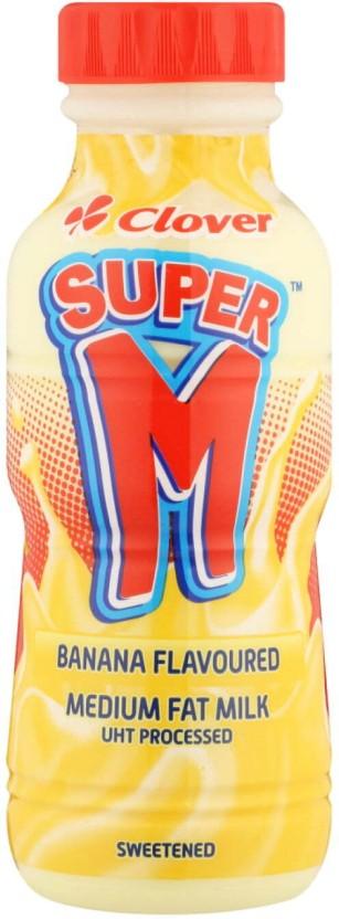 Clover Super M Flavoured Medium Fat Milk, Banana Flavour (300 ml)