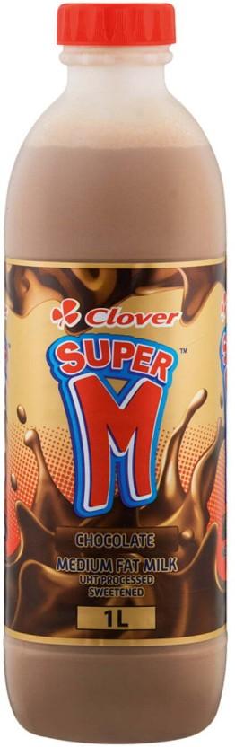 Clover Super M Flavoured Medium Fat Milk, Chocolate Flavour (1 L)