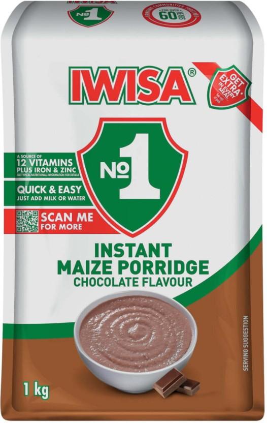 Iwisa Instant Maize Chocolate Flavour Pouch (10 x 1 kg)