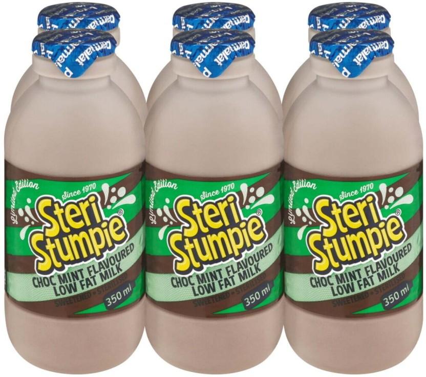 Steri Stumpie Flavoured Low Fat Milk, Choco Mint Flavour (6 x 350 ml)