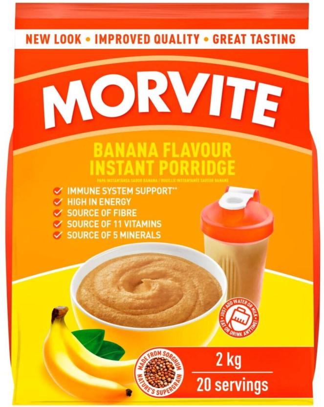 Morvite Instant Porridge Banana Flavour Pouch (5 x 2 kg)