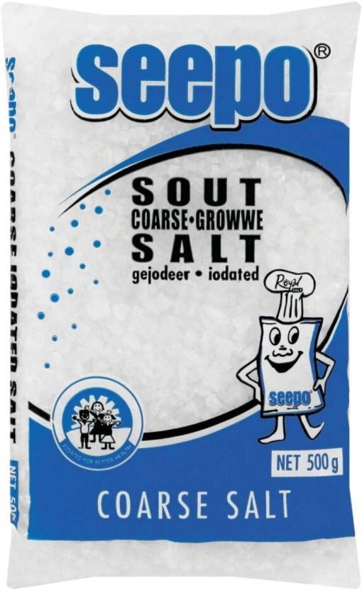 Seepo Sout Coarse Growwe Rock Salt (500 g, Pack of 40)