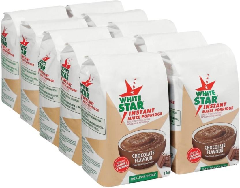 White Star Instant Maize Chocolate Flavour Box (10 x 1 kg)