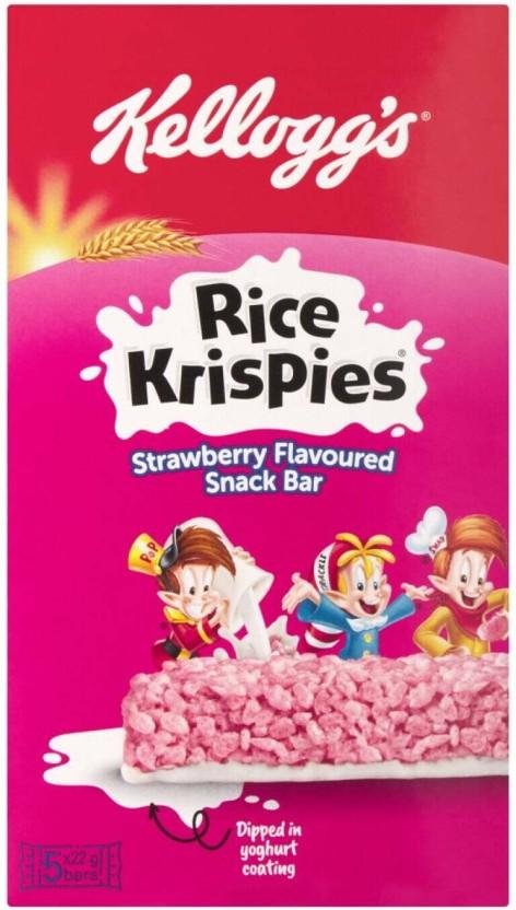 Kellogg's Rice Krispies Strawberry Flavoured Snack Bar Box (110 g)