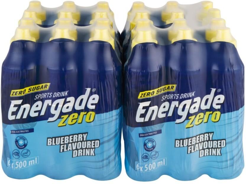 Energade Zero - Blueberry Flavoured Sports Drink (Blueberry Flavoured, 6 x 500 ml)