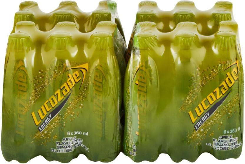 Lucozade Apple Flavoured Sparkling Glucose Energy Drink (Apple Flavoured, 6 x 360 ml)