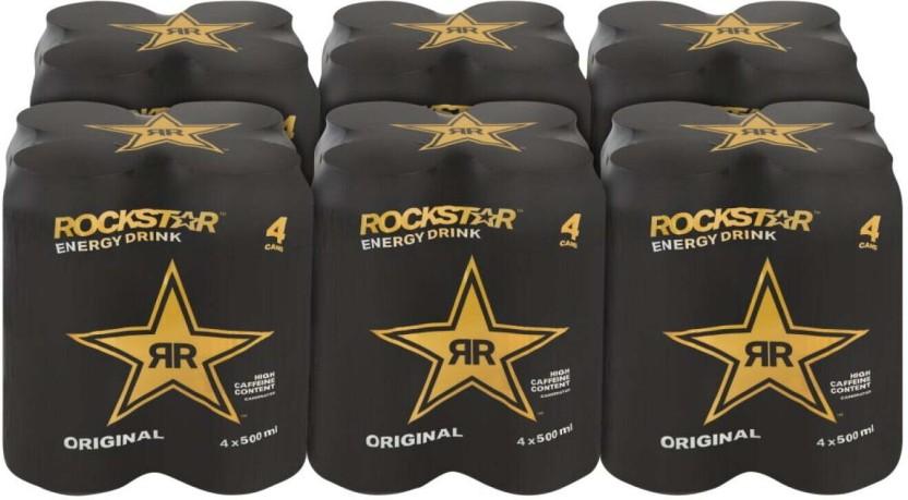 Rockstar The Original Energy Drink (Plain Flavoured, 4 x 500 ml)