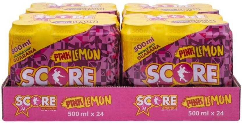 Score Pink Lemonade Flavoured Energy Drink (Pink Lemon Flavoured, 6 x 500 ml)
