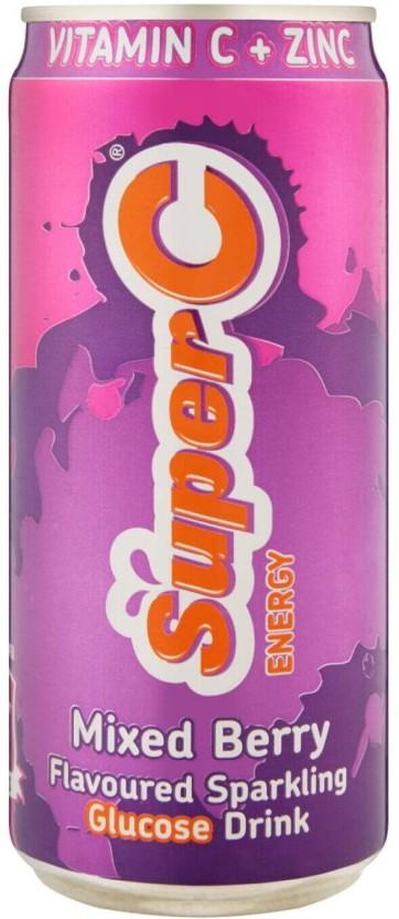 Super C Sparkling Glucose Energy Drink (Mixed Berry Flavoured, 300 ml)