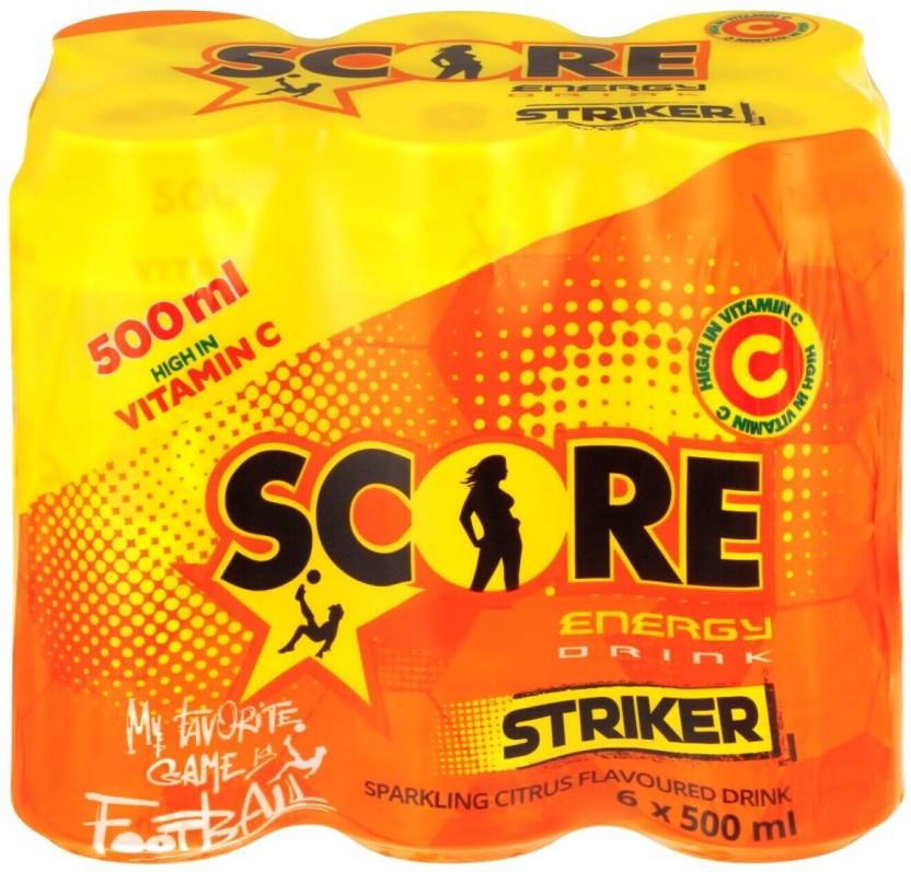 Score Striker Sparkling Citrus Flavoured Energy Drink (Citrus Flavoured, 500 ml)