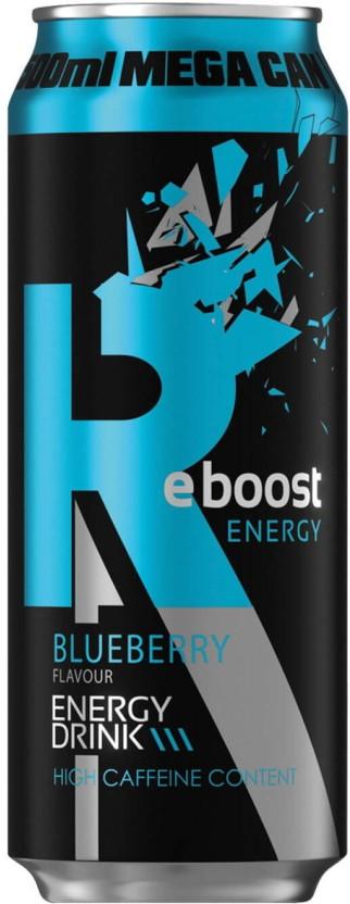 Reboost Blueberry Energy Drink (Blueberry Flavoured, 4 x 500 ml)