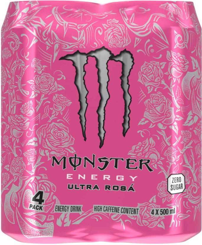 Monster Ultra Rosa Energy Drink (Ultra Rosa Flavoured, 4 x 500 ml)