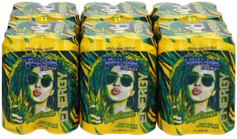 Twizza Tropi Crush Energy Drink (Tropical Flavoured, 4 x 500 ml)