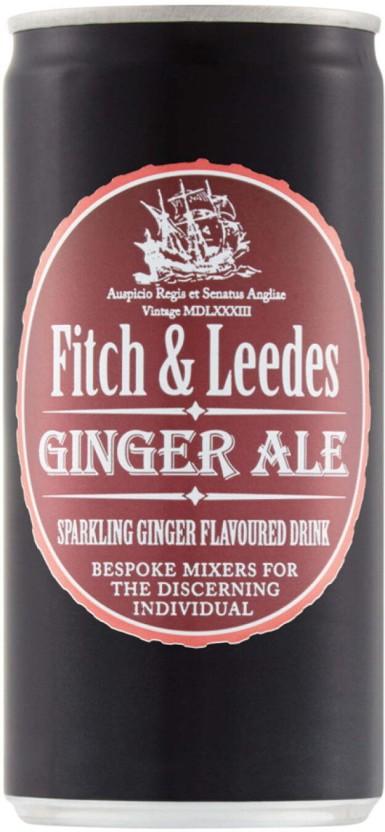 Fitch & Leedes Ginger Ale - Sparkling Ginger Flavoured Drink (6 x 200 ml)