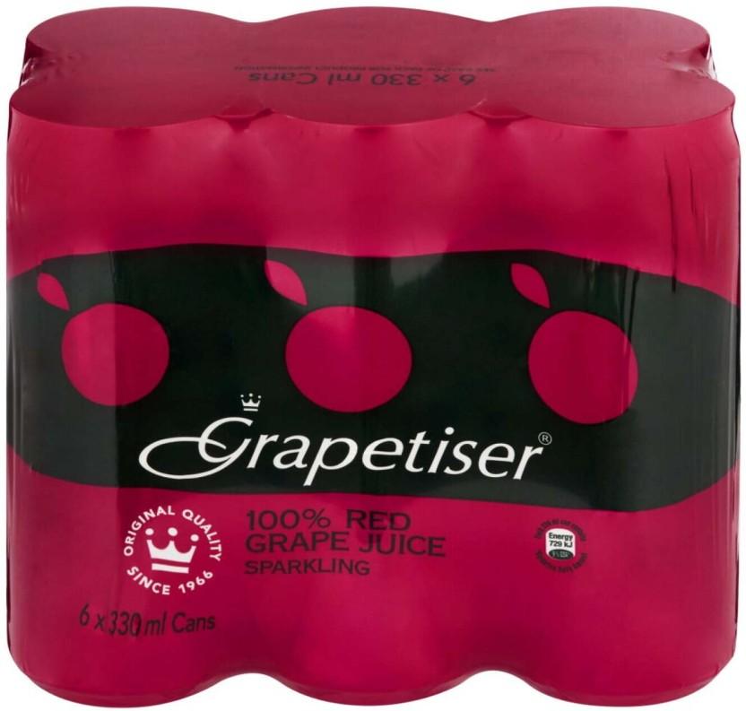 Grapetiser Red Grape Juice Sparkling (6 x 330 ml)