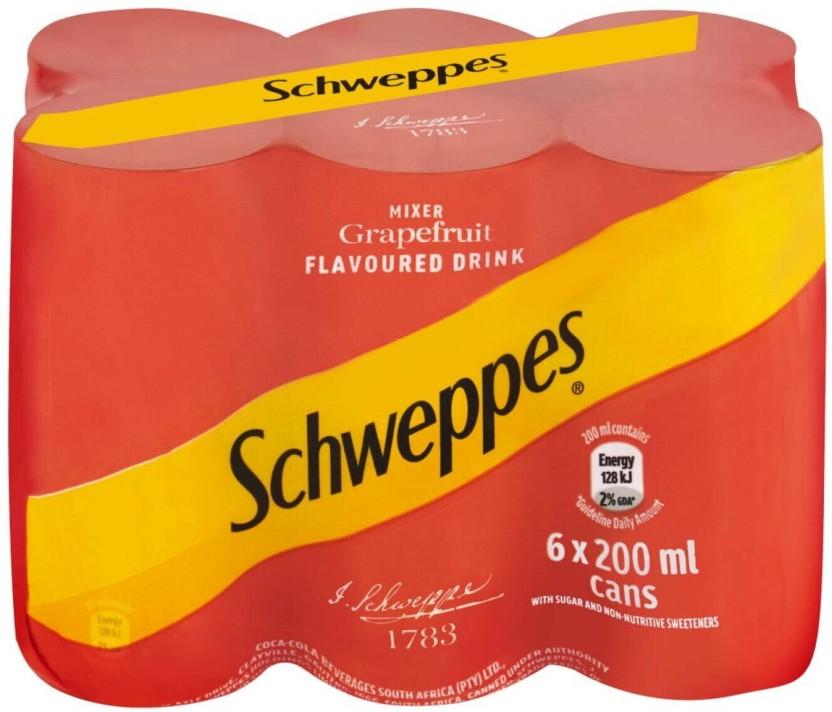 Schweppes Grapefruite Flavoured Drink (6 x 200 ml)