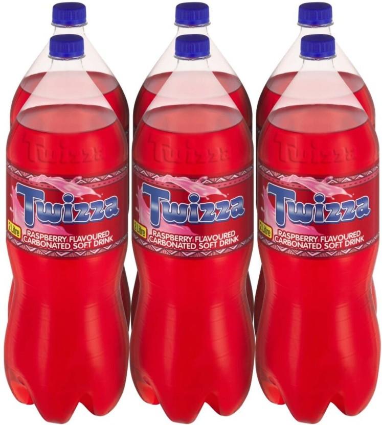 Twizza Raspberry Flavoured Carbonated Soft Drink (6 x 2 L)