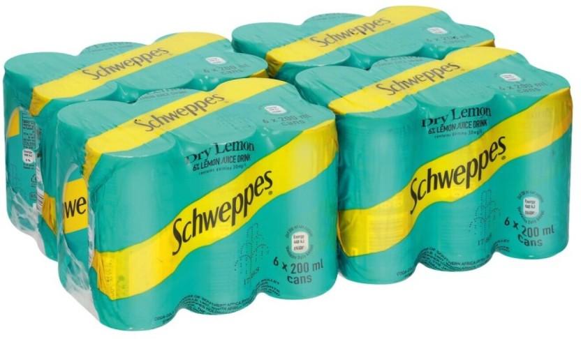 Schweppes Dry Lemon Juice Drink (24 x 200 ml)