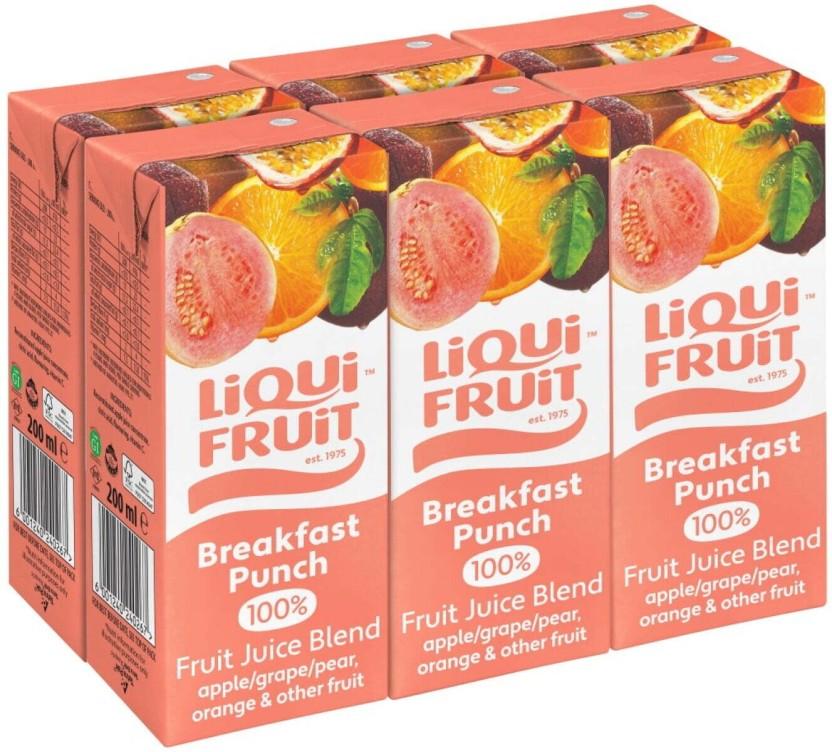 Liqui Fruit Breakfast Punch 100% Fruit Juice Blend (6 x 200 ml)