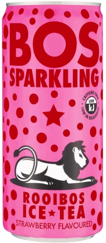 Bos Sparkling Strawberry Flavoured Rooibos Iced Tea (24 x 300 ml)