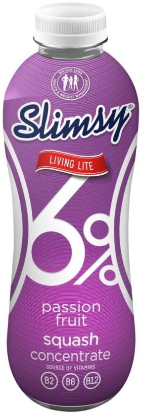 Slimsy SQUASH 1LT, PASSION FRUIT (1 L, Pack of 6)