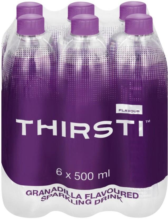 Thirsti Sparkling Granadilla Flavoured Water (6 x 500 ml)