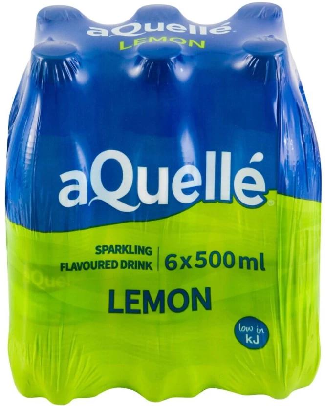 aQuelle Sparkling Lemon Flavoured Water (6 x 500 ml)