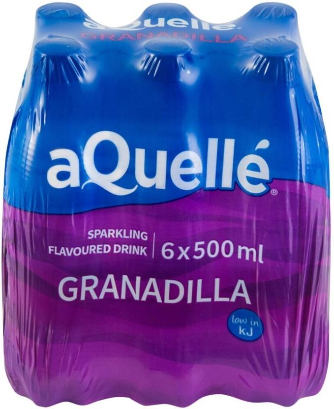 aQuelle Sparkling Granadilla Flavoured Water (6 x 500 ml)