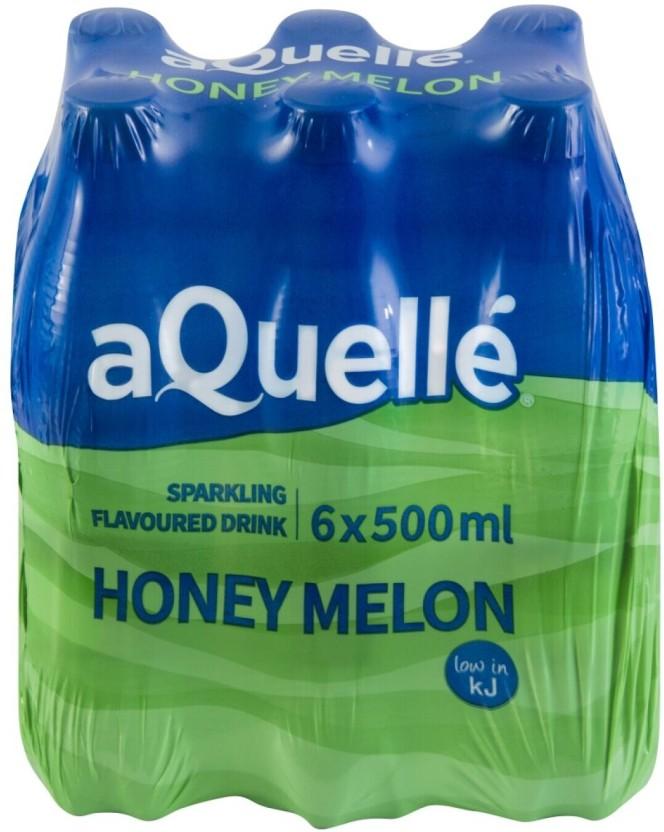 aQuelle Sparkling Honey Melon Flavoured Water (6 x 500 ml)