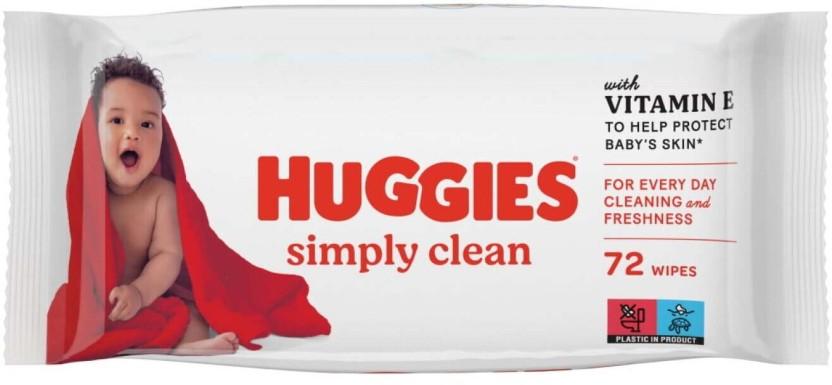 Huggies Simply Clean (Pack of 1, 72 Wipes per Pack)
