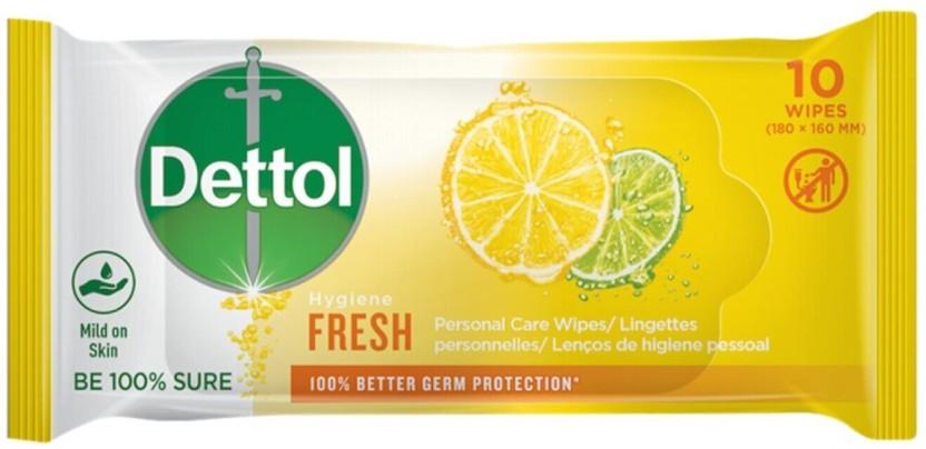 Dettol Hygiene Fresh Personal Care (Pack of 24, 10 Wipes per Pack)
