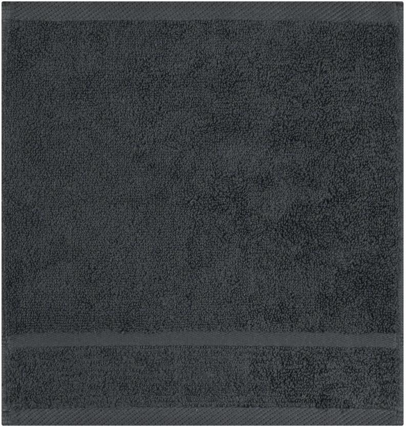 Colibri Capri Face Cloth Cotton Face Towel (Charcoal, 5.9 inch x 5.9 inch)