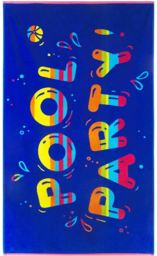 Colibri Velour Pool Party Cotton Beach Towel (Multicolour, 150 cm x 90 cm)